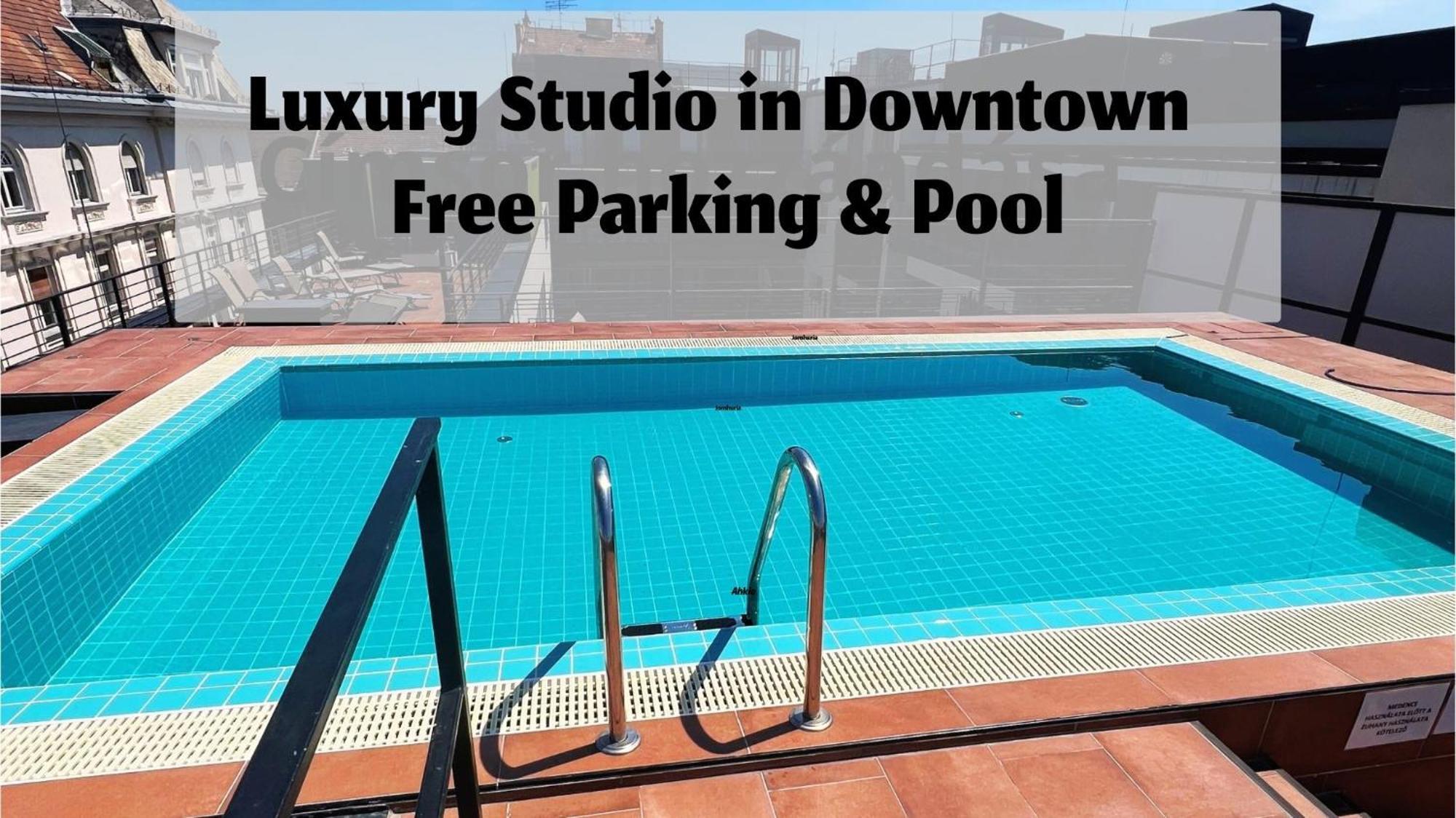 Luxe Central Studio With Pool, Parking & Ac Budapest Bagian luar foto